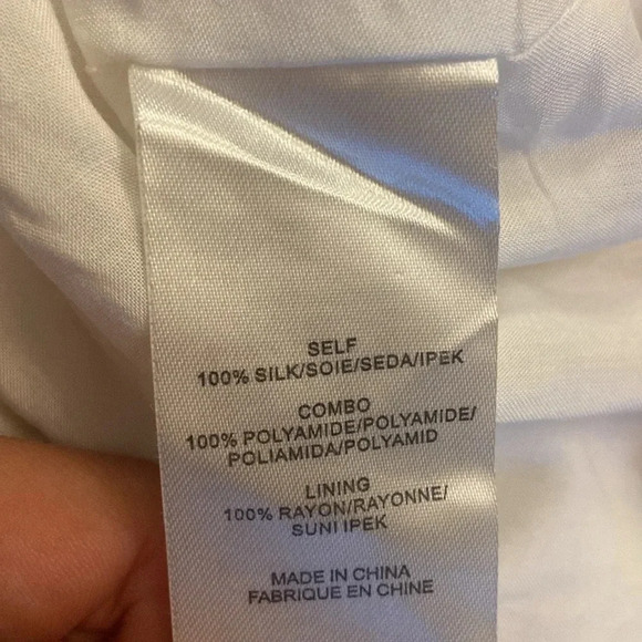 Tibi Arielle Tie Neck 100% Silk Dress Sz XS Puff Sleeve - Picture 10 of 10